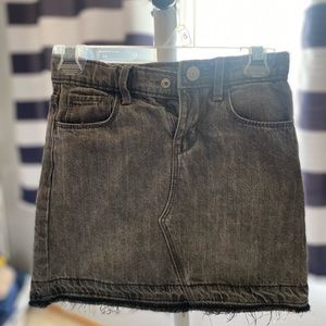 Black acid wash 5T denim skirt